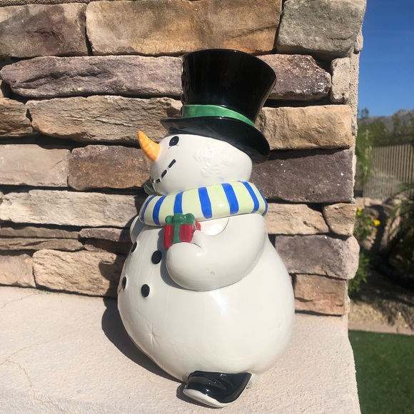 Christmas cookie jar snowman by Fritz and Floyd - Picture 10 of 16